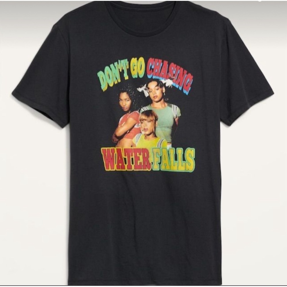 NEW! Black TLC “Don’t Go Chasing Waterfalls” T-Shirt by Old Navy Size Lg